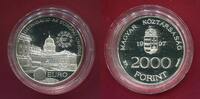 Ungarn 2000 Forint Silbermünze Schloss Buda -