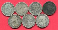 Preußen 7 * 2 Mark Silbermünzen Kaiser Wilhelm I. - Lot -