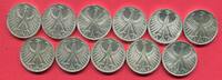 BRD, Deutschland 11 * 5 Mark Silbermünzen Silberadler-Lot 11 Münzen -