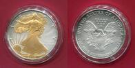 USA 1 Dollar Silbermünze Liberty (1 oz, m. Teilvergoldung) -