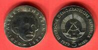 DDR 5 Mark Neusilber Gedenkmünze 100. Geburtstag Albert Einstein -