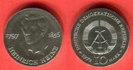 DDR 10 Mark Silbergedenkmünze 175. Geburtstag von Heinrich Heine -