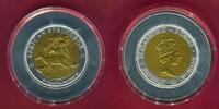 Ghana 5 Cedis Titanmünze + Palladiumauflage African Springbok Titanium - Palladium - Bicolor -