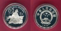 China 5 Yuan Silbermünze 1986 Zu Chong Zhi - Mathematiker PP in Kapsel