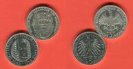 Bundesrepublik Deutschland, Germany FRG 2 x 5 DM Gedenkmünze Silber Leibniz und Gebrüder Humboldt -