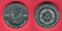DDR 10 Mark Silbergedenkmünze 175. Geburtstag von Heinrich Heine -