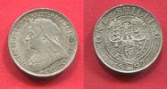 Englang Großbritannien Great Britain Shilling Older veiled bust ('Old Head') of Queen Victoria left -