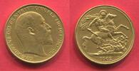 England Großbritannien Great Britain 2 Pfund Pounds Pound Edward VII (1901-1910) -