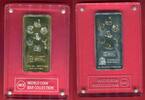 Republik Malawi 50 Kwacha Silber - 1 OZ World Coin Bar - 24 KT Gold Plated - Münzbarren -