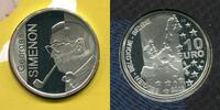Belgien, Belgium 10 Euro Silbermünze George Simenon -
