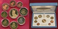 Vatikan Vatican KMS 1 Cent - 2 Euro mit 50 Euro Gold Papst Benedikt Benedict XVI. mit 10 Jahre Vatikanischer Euro 10 Years Euro -