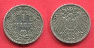 1 Mark 1893 E Germany-Empire Kaiserreich Deutschland Deutsches Kaiserreich Kursmünze ss+ min gereinigt
