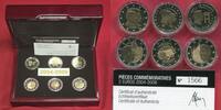 Luxemburg Luxembourg 6 x 2 Euro Gedenkmünzen Coffret Satz 2004-2008 Proof Set - selten Satzauflage 2
