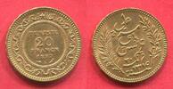 Tunesien Tunisia 20 Francs Gold Ali III Französische Kololnie French Administration -