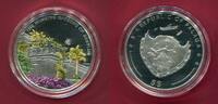 Palau 5 Dollars Silbermünze teilcoloriert Antique 7 Wonders of the World - The Hanging Gardens of Babylon -