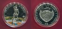 Palau 5 Dollars Silbermünze teilcoloriert Antique 7 Wonders of the World - The Colossus of Rhodes -