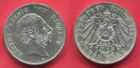 Germany Kaiserreich Sachsen Saxony 5 Mark Albert Silber Albert Kursmünze Standard Circulation Coin -