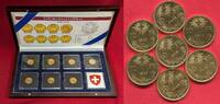 Schweiz, Switzerland 10 Franken Vreneli Typ Gold Satz 7 Münzen mit Holzbox und Quadrum Kapseln -