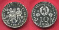 Bulgarien 10 Lewa Silber Jahr des Kindes, Bulgarien, VS: Drei Kinder in Nationaltracht IYC UNICEF -