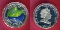 Cook-Inseln Islands 1 Dollar Cu versilbert mit Farbapplikation Wonders of Nature - Aurora Borealis -