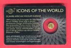 Ruanda 10 FRW Minigoldmünze 1/200 oz 25 Jahre African Wildlife Elefant -