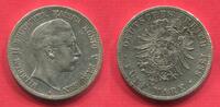Kaiserreich Deutschland Preußen 5 Mark Mit MDM Zertifikat Dreikaiserjahr Wilhelm II. Kleiner Adler Key Date One Year Type -