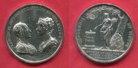 Österreich Kaiserreich Silbermedaille Linien Prägebedingt Franz I. Vierte Vermählung des Kaisers mit Charlotte Augusta von Bayern -