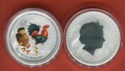 Australien 1 Dollar Silbermünze Lunar II Serie Year of the Rooster - Jahr des Hahns -