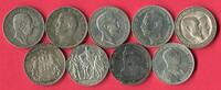 Bayern, Hamburg, Preußen, Sachsen, Württemberg 9 x 3 Mark Silbermünzen Kaiserreich Lot 9 Typen -