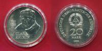 Deutsche Demokratische Republik DDR 20 Mark Silbermünze Gedenkmünze zum 125. Geburtstag von Clara Zetkin -