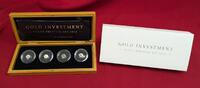 China 4 x 10 Yuan Goldmünzen - je 1 Gramm 2016 Gold Investment - Panda Prestige Set Stempelglanz auf