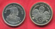 Lesotho 10 Maloti Silber 1979 Internationales Jahr des Kindes Year of the Child UNICEF Polierte Platte