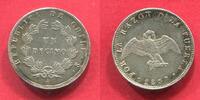 Chile Un Decimo 1857 Kondor mit ausgebreiteten Flügeln f. prfr. feine Tönung