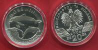 Polen, Poland, Polska 20 Zloty Silber Gedenkmünze World Animals Morświn (Phocoena phocoena) Schweinswal -