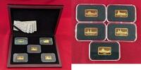 Samoa 5 x 100 Tala Münzbarren Gold 5 x 5 Gramm Goldbarren - Famous Battleships - Berühmte Schlachtschiffe -
