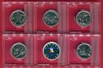 Kanada 5 x 25 Cents Cu/Ni + 1 Dollar Silber Olympiade Vancouver Winterspiele 2010 -