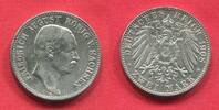 Sachsen Königreich Deutschland Kaiserreich 2 Mark König Friedrich August III. 1904 - 1918 -