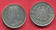 Deutschland Weimarer Republik Germany 3 Mark 100. Todestag von Johann Wolfgang von Goethe -