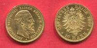 Preußen, State of Prussia German Empire 10 Mark Gold Friedrich III. Dreikaiserjahr Three Emperors Year -