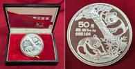 China Volksrepublik PRC 50 Yuan Silbermünze Panda - 5 Unzen Silber -