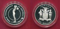 Jamaika 10 Dollars Silbermünze FIFA Fußball-Weltmeisterschaft 1982 -