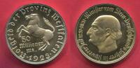 50 Millionen Mark Notgeld 1923 Deutschland Notgeld Freiherr vom Stein 44 mm Tombak vergoldet Bankfrisch f. Stgl.