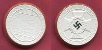 Deutschland Germany 1933 - 1945 Porzellan Medaille Weiß Meissner Umfassungsschlacht von Kiew Eisernes Kreuz Farbapplikation Braun Schwarz -