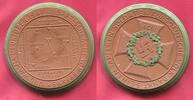 Deutschland Germany 1933 - 1945 Porzellan Medaille Braun Meissner Doppelschlacht Brjansk und Wjasma Farbapplikation Grün -