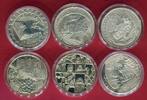 Südafrika 6 x 1 Rand Silbermünzen Rand-Lot Gedenkmünzen verschiedene Motive -