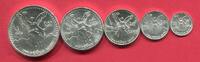 Mexiko 1, 1/2, 1/4, 1/10, 1/20 Onza Libertad 5 Münzen Set -