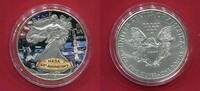 USA 1 Dollar Silbermünze 60 Jahre NASA (1 oz, mit Farbauflage) -