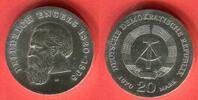 DDR 20 Mark Silbergedenkmünze 150. Geburtstag Friedrich Engels (1820-1895) -