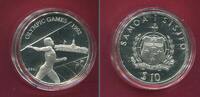Samoa 10 Dollars Silbermünze Olympische Spiele 1992 Barcelona - Speerwurf -