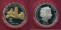 Cook-Inseln 10 Dollars Silbermünze Italy - Famous Landmarks Skulpturmünze (1 oz, m. 24-Karat-Teilvergoldung) -